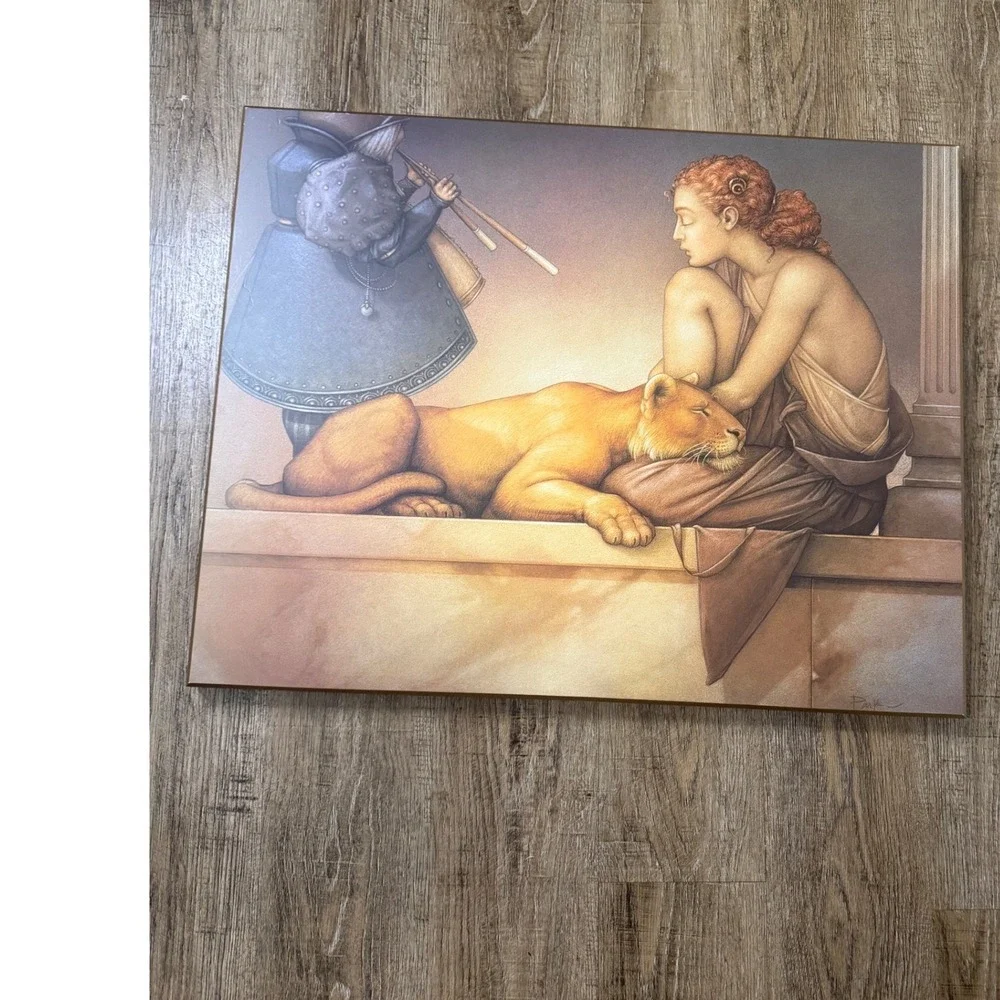 Michael Parkes Flute Meditation Z Gallerie Surrealist Art Print 22x28